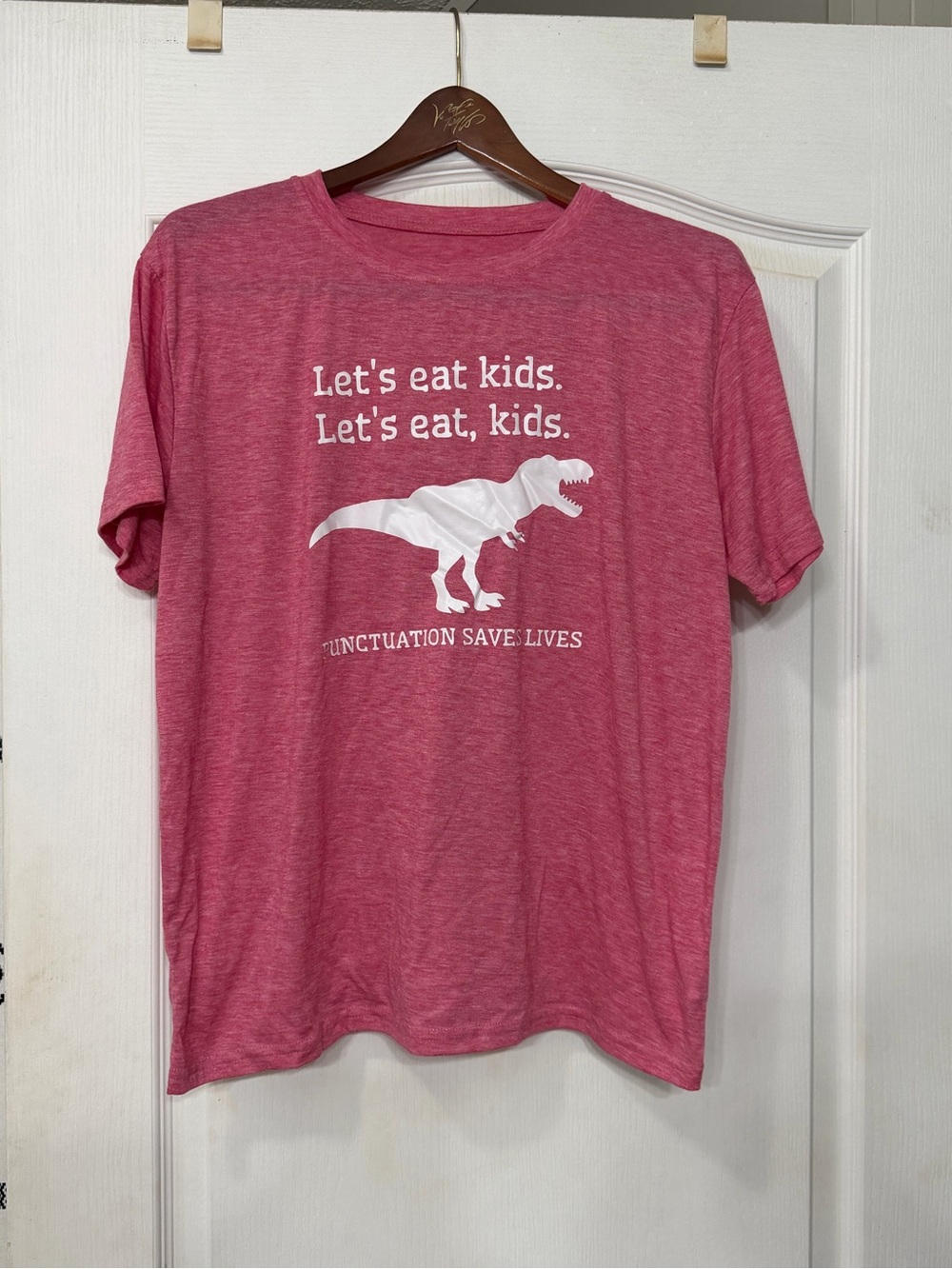 Let’s Eat Kids Punctuation Teacher Tee by TEMU in size XL